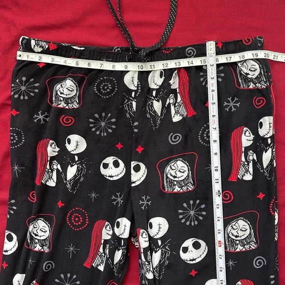 Nightmare Before Christmas Sz 2X (18W/20W) Black Plush Fleece Pajama Pants - Picture 12 of 13